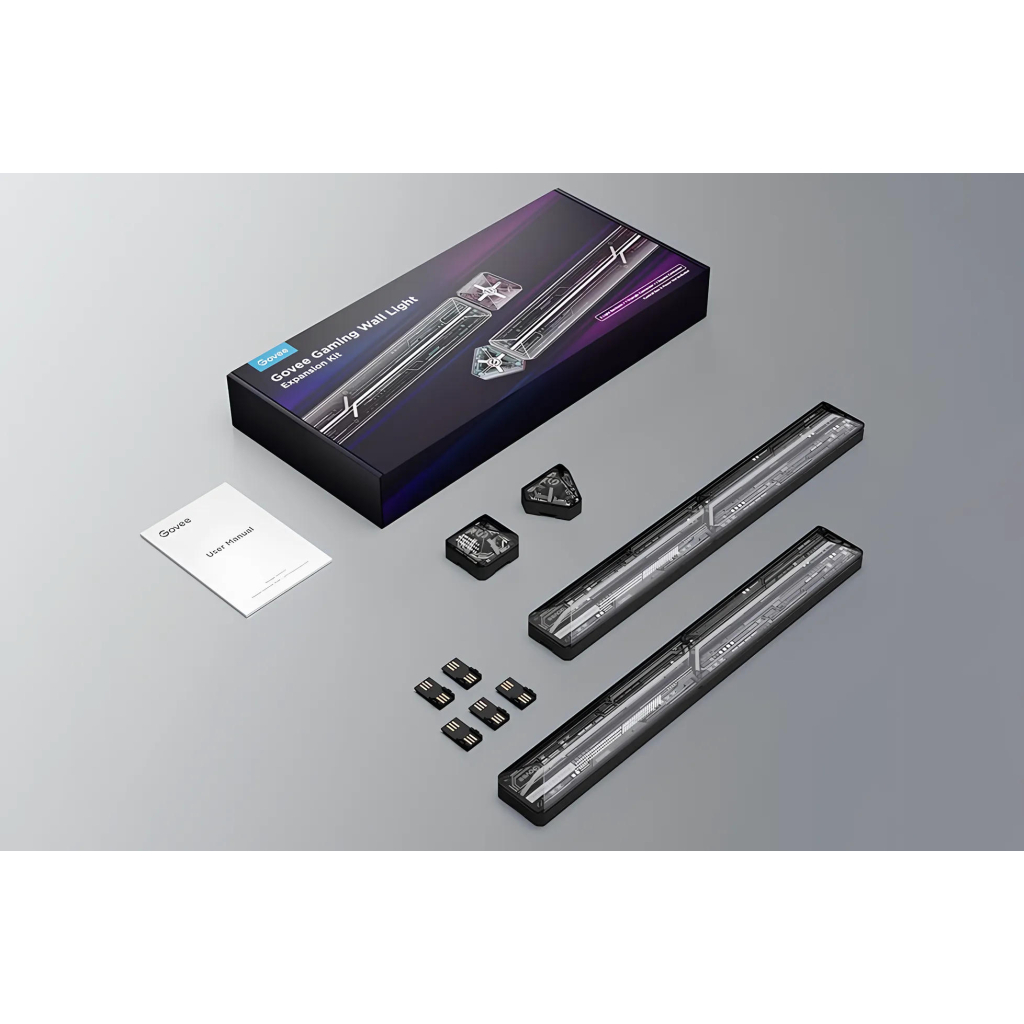 Світильник Govee H1063 Gaming Wall Light Expansion Kit, 2pcs, RGBIC, Wi-Fi/Bluetooth, Purple (H10630A5) Світильник Govee H1063 Gaming Wall Light Expansion Kit, 2pcs, RGBIC, Wi-Fi/Bluetooth, Purple (H10630A5)