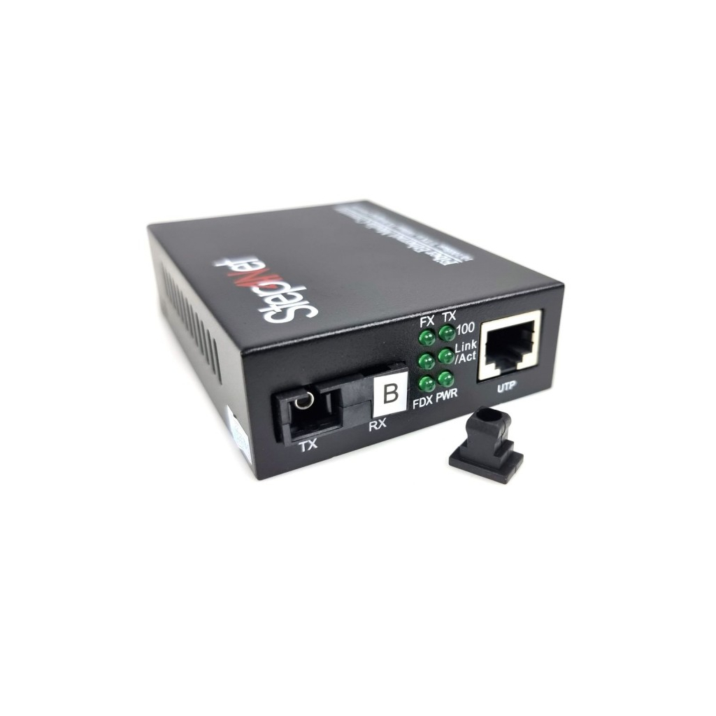 Медіаконвертер 10/100Base-TX to 100Base-FX, SM, 1550nm, SC/PC, 20км Step4Net (MC-R-0,1-1SM-1550nm-20-LFP) Медіаконвертер 10/100Base-TX to 100Base-FX, SM, 1550nm, SC/PC, 20км Step4Net (MC-R-0,1-1SM-1550nm-20-LFP)