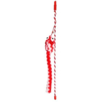 Cat Toy Hippie Pet Fishing Rod with Long Tail Red 46cm (HIPCW16021R)