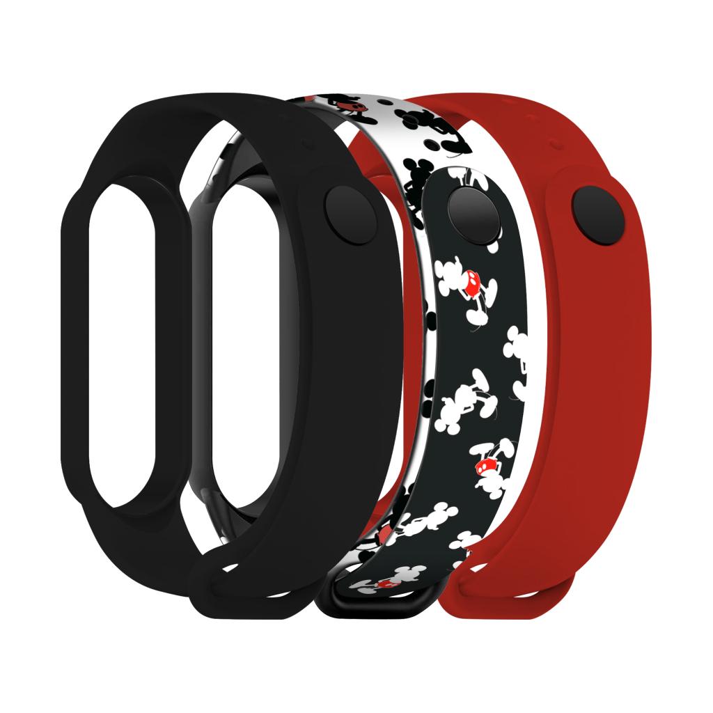 Ремінець до фітнес браслета Armorstandart комплект 3шт Xiaomi Mi Band 7/6/5Cartoon Mickey Siluet (ARM77043) Ремінець до фітнес браслета Armorstandart комплект 3шт Xiaomi Mi Band 7/6/5Cartoon Mickey Siluet (ARM77043)