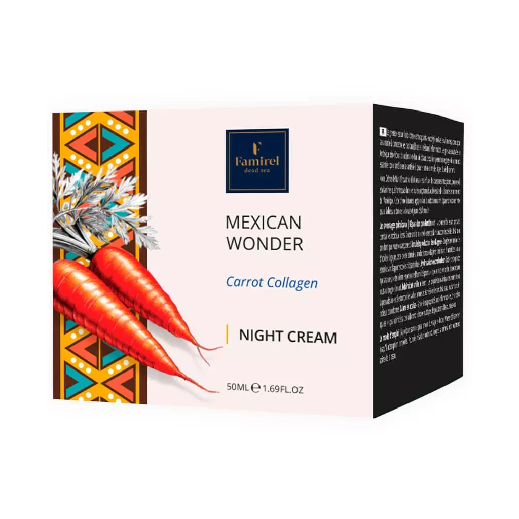 Крем для обличчя Famirel Mexican Wonder Нічний з морквою та колагеном 50 мл (7290114086974)
