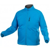 Куртка робоча Hoegert BIESE HT5K256-3XL SoftShell 96% поліестер/4% еластан синя, 3XL (58) (HT5K256-3XL)
