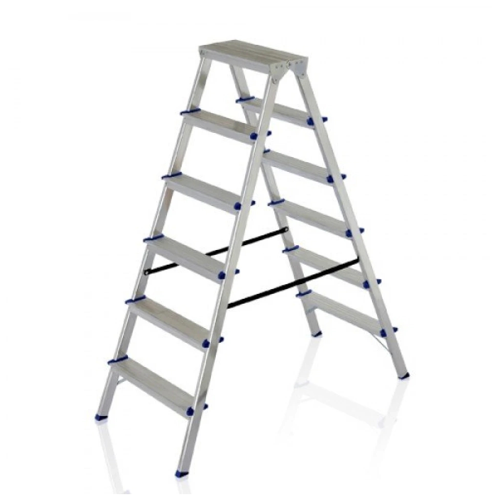 Драбина ELKOP cтремянка 6сх. верхя сходинка 1,41м, двостороння (DHR406)