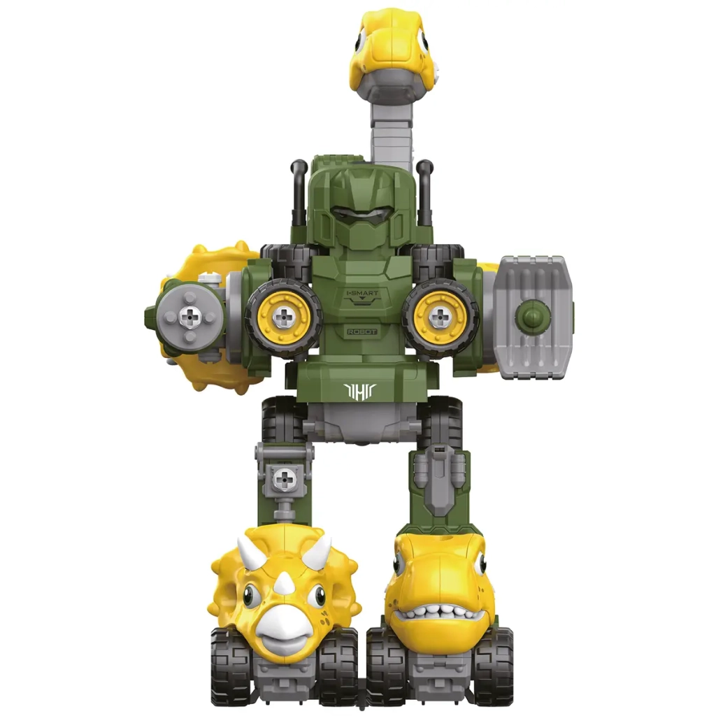 Конструктор Otamanko Машинка-конструктор Трансформер Динозавр 5 в 1 Зелений/жовтий (OTA-133TS)