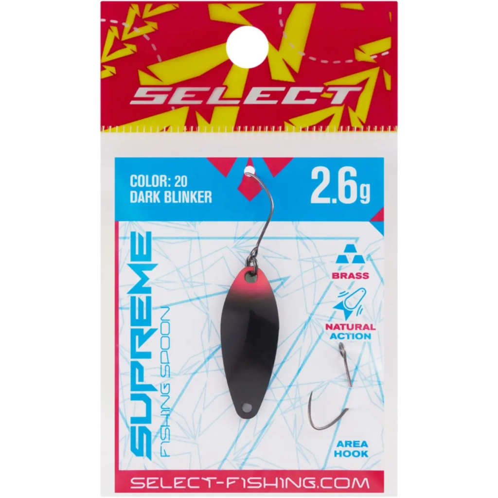 Блешня Select Supreme 2.6g 30mm 20 Dark Blinker (1870.80.64) Блешня Select Supreme 2.6g 30mm 20 Dark Blinker (1870.80.64)