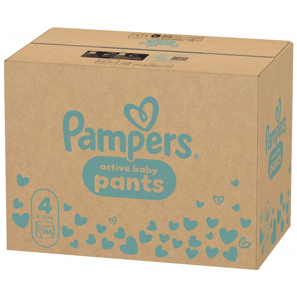 Підгузки Pampers Active Baby Pants Розмір 4 (9-15 кг) 156 шт (8006530305662) Підгузки Pampers Active Baby Pants Розмір 4 (9-15 кг) 156 шт (8006530305662)