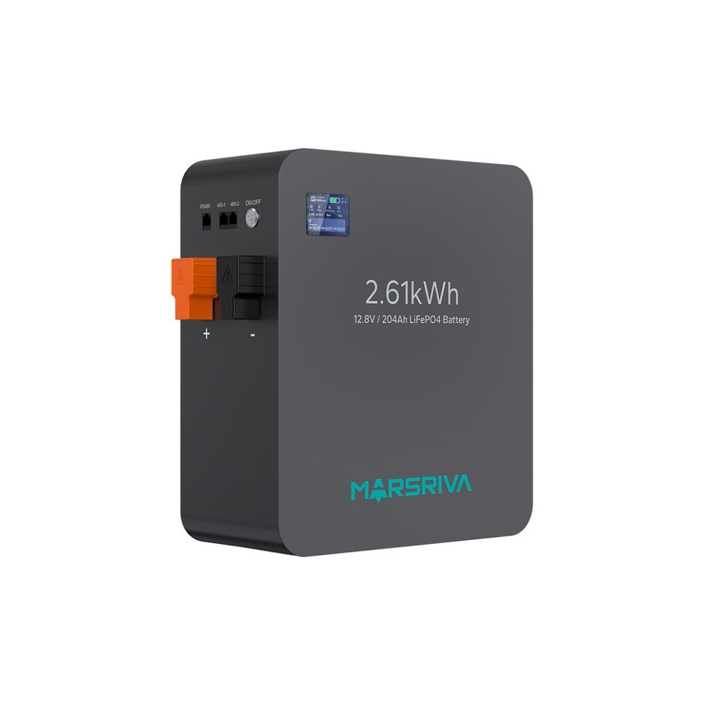 Батарея LiFePo4 Marsriva 12.8V 204Ah 2.61kWh (MR-LFP12-200-WMD) Батарея LiFePo4 Marsriva 12.8V 204Ah 2.61kWh (MR-LFP12-200-WMD)