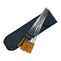 Skewer Metalzavod Set of 6 pieces 580x10x2mm in a case (N6-SHMP-DR-580x10x2-LT)