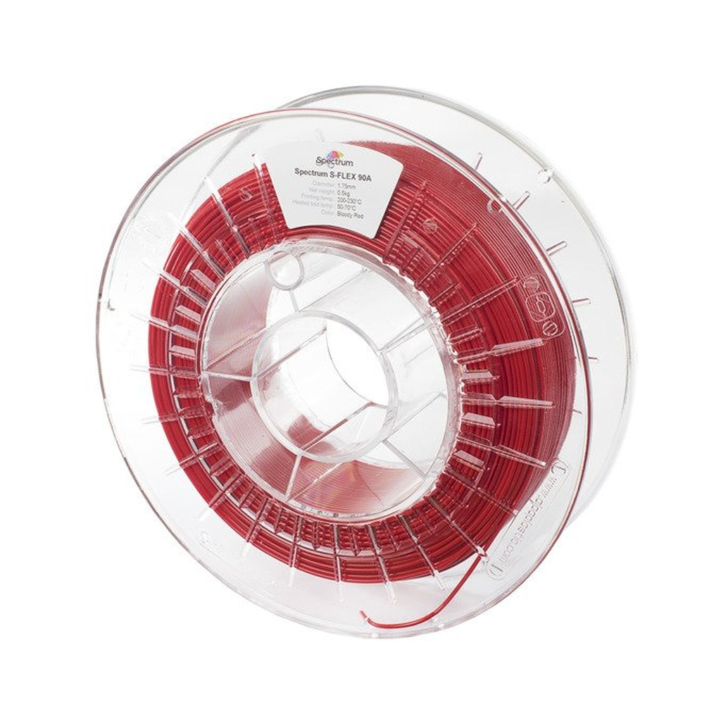 Пластик для 3D-принтера Spectrum S-Flex 90A 1.75mm 0.5kg RED, BLOODY (80259)