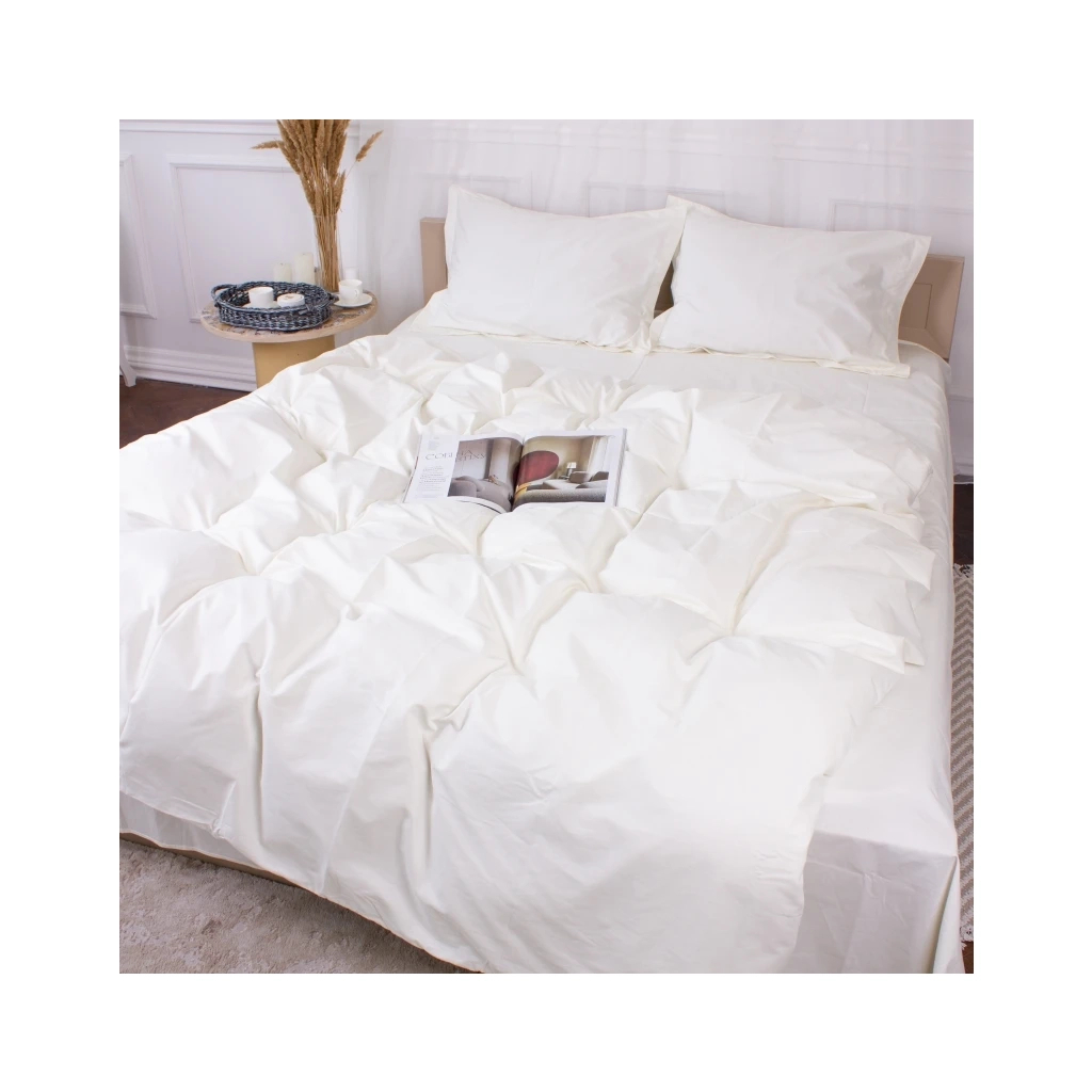 Постільна білизна MirSon Poplin Line 002 Milky White 175 x 210 (2200006277798)