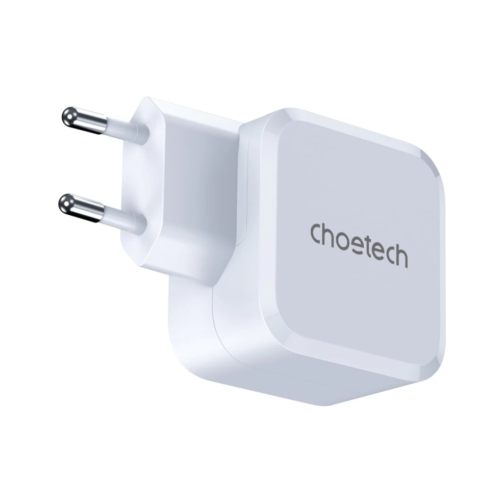 Зарядний пристрій Choetech USB-C PD45W QC3.0/PPS GaN (PD8007-EU-WH) Зарядний пристрій Choetech USB-C PD45W QC3.0/PPS GaN (PD8007-EU-WH)