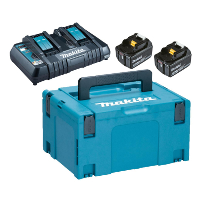 Набір акумулятор + зарядний пристрій Makita LXT (BL1850Bx2, DC18RD, Makpac3) (197629-2)