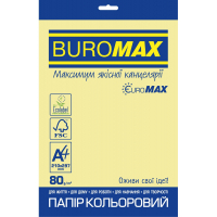 Папір Buromax А4, 80g, PASTEL yellow, 20sh, EUROMAX (BM.2721220E-08)