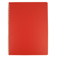 Notebook Buromax BARK A4 60 sheets, cell plastic cover Red (BM.24454154-05)