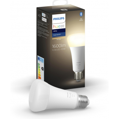 Розумна лампочка Philips Hue E27, 15.5W, White, BT, DIM (929002334903)