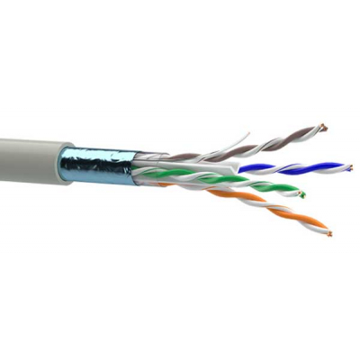 Кабель мережевий OK-Net FTP 305м, cat.6, малодимний (F/UTP-cat.6 LSOH) (КПВонг-HFЭ-ВП (250) 4*2*0,54)