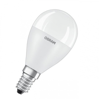 Bulb Osram LED VALUE CL P60 6.5W/830 230V FR E14 10X1 (4058075623927)