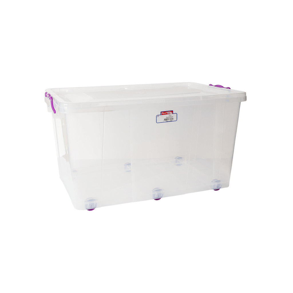 Контейнер для зберігання Irak Plastik на колесах прозорий 50 л (4667)