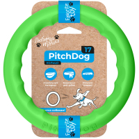 Dog toy Collar PitchDog Fetch ring 17 cm light green (62365)