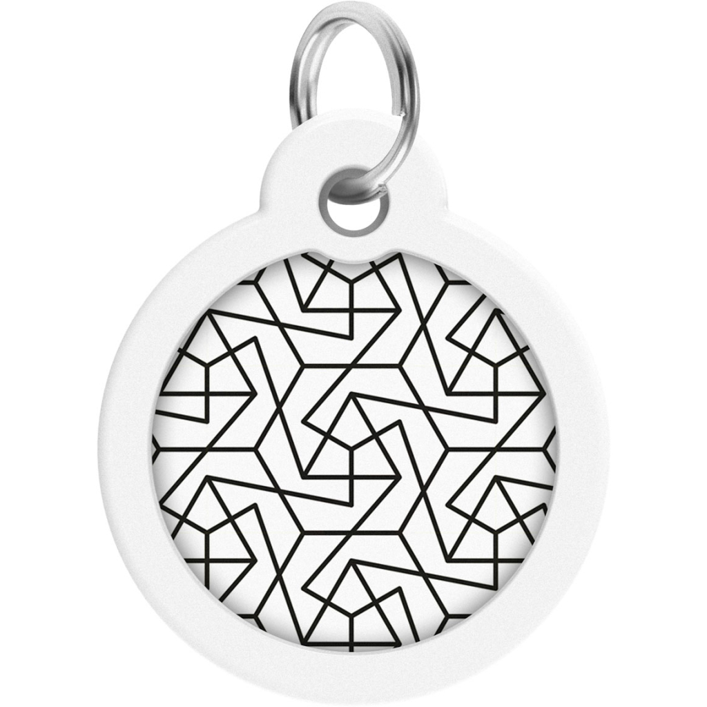 Адресник для тварин WAUDOG Smart ID з QR паспортом "Геометрія", коло 30 мм (230-0202)