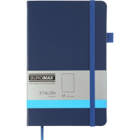 Notebook Buromax Etalon 125x195 mm 96 sheets per dot cover made of artificial leather Blue (BM.291360-02)