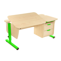 Pondi desk Schoolboy transformer with a cabinet Maple-green (KL120ZL)