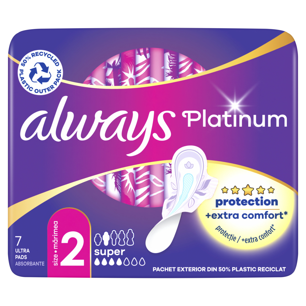 Гігієнічні прокладки Always Platinum Super (Розмір 2) 7 шт. (8001090444950)