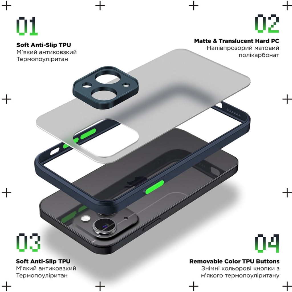 Чохол до мобільного телефона Armorstandart Frosted Matte Xiaomi Redmi 12 4G Blue (ARM68551) Чохол до мобільного телефона Armorstandart Frosted Matte Xiaomi Redmi 12 4G Blue (ARM68551)