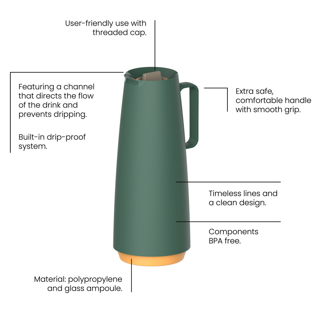 Термос Tramontina Exata 1 л Зелений (61636/107) Термос Tramontina Exata 1 л Зелений (61636/107)
