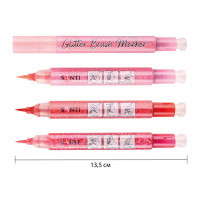 Art marker Santi set of watercolor Glitter Brush shades of red 3 pcs (390768)