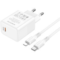 Зарядний пристрій BOROFONE BA77A charger set (C to iP) White (6941991101281)