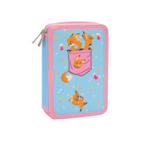 Cool For School pencil case 2 compartments with flaps Blue (CF87277)