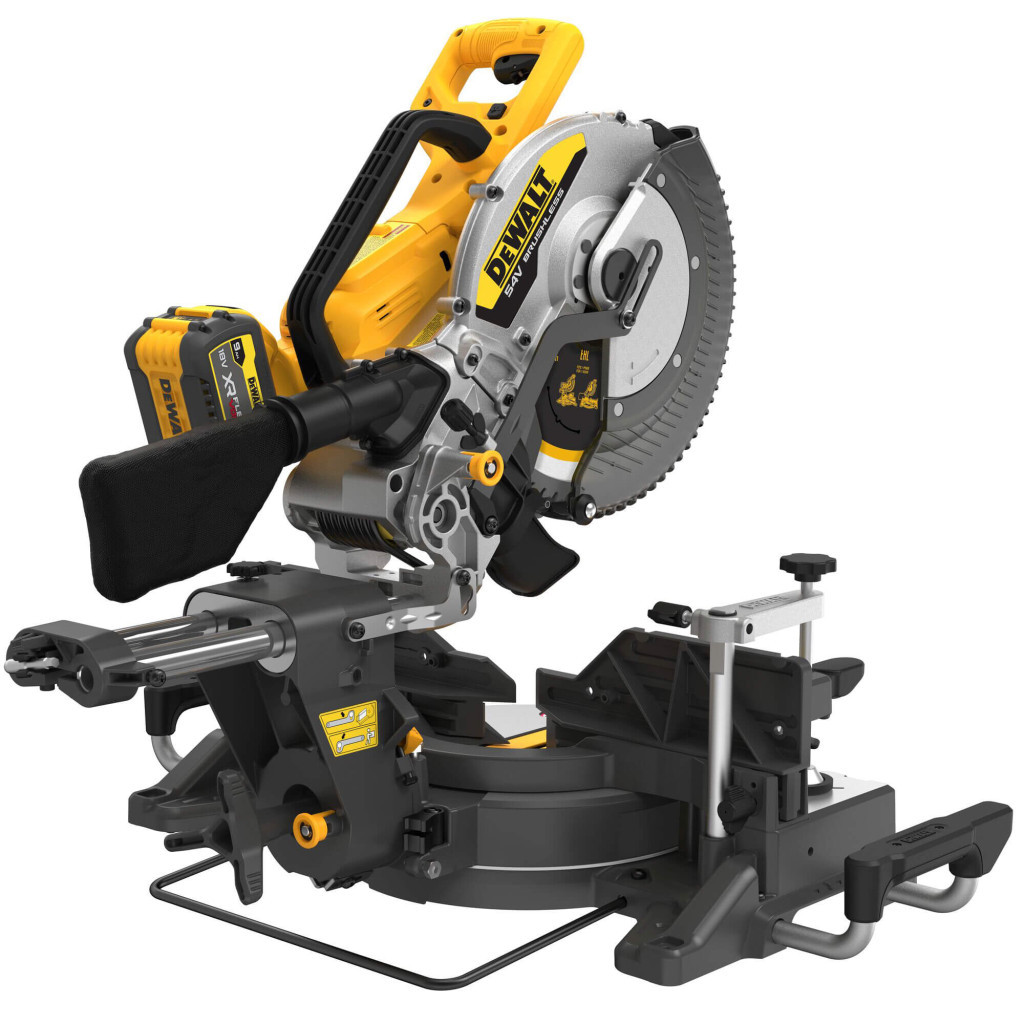 Торцювальна пила DeWALT 54В XR Li-lon 2x3Ah, 305x30 мм, 3800 об/хв, XPS, 23.2 кг (DCS781X2)