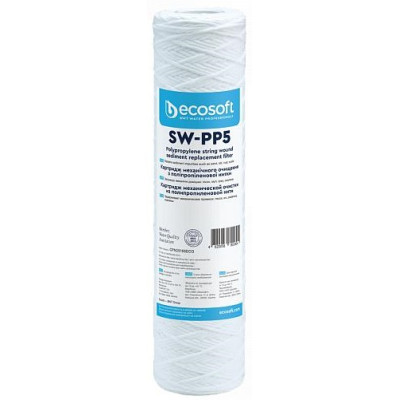 Картридж для фільтра глечика Ecosoft Картридж з поліпропіленової нитки Ecosoft 2.5х10", 5мкм (CPN25105ECO)