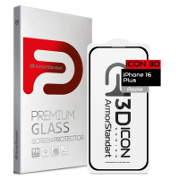 Скло захисне Armorstandart Icon 3D Apple iPhone 16 Plus Black (ARM78029)