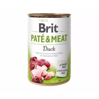 Wet dog food Brit Care Pate and Meat for adult dogs with duck (8595602557424)