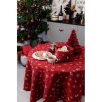 Provence tablecloth Bells on red Dx136 cm (036868)