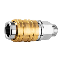 Connector for hose Neo Tools quick-release coupling pneumatic, 1/4", 16bar, stainless steel, brass (12-635)