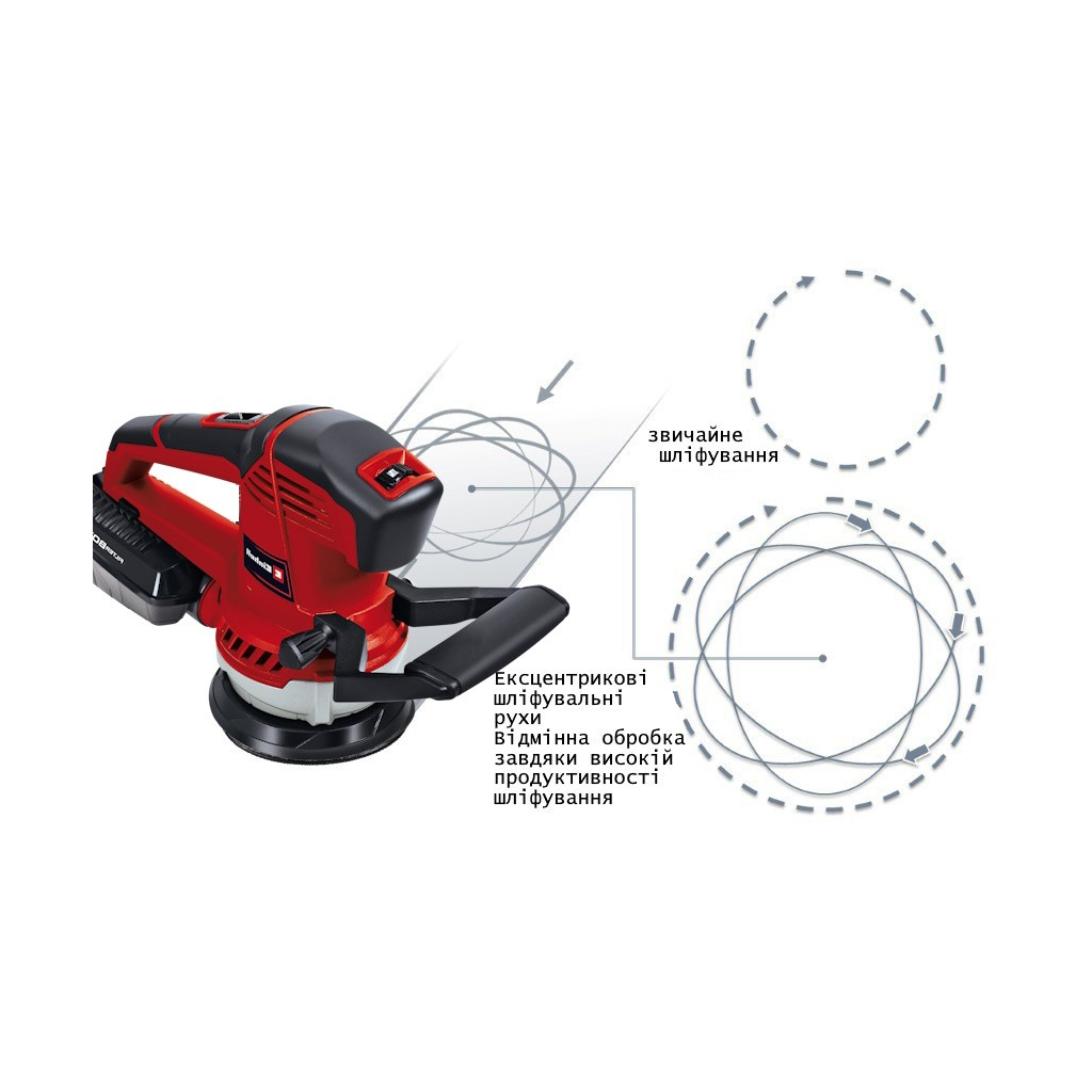Шліфувальна машина Einhell TE-RS 40 E400Вт 125 мм, 12000-24000кол/хв, 1.87кг (4462000)