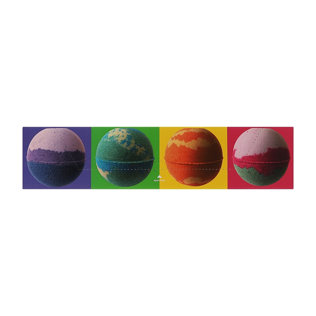 Бомбочка для ванни Kundal Bubble & Sparkling Bath Bomb Space Collection 4 шт (8809693251636)