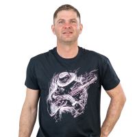 T-shirt Sol's Regent 150 Guitar player deep black XL (11380309/56XL)