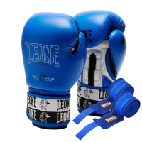 Leone Boxing Gloves GN208 Iconic Blue 14oz (GN208_Blue_14oz)