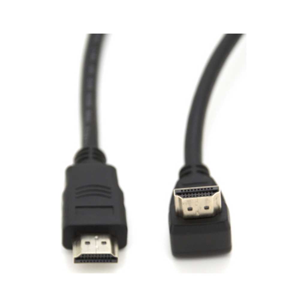 Кабель мультимедійний HDMI M to HDMI M 1.5m V1.4 90° corner black Merlion (YT-HDMI(M)/(M)HS-1.5m-90°) Кабель мультимедійний HDMI M to HDMI M 1.5m V1.4 90° corner black Merlion (YT-HDMI(M)/(M)HS-1.5m-90°)