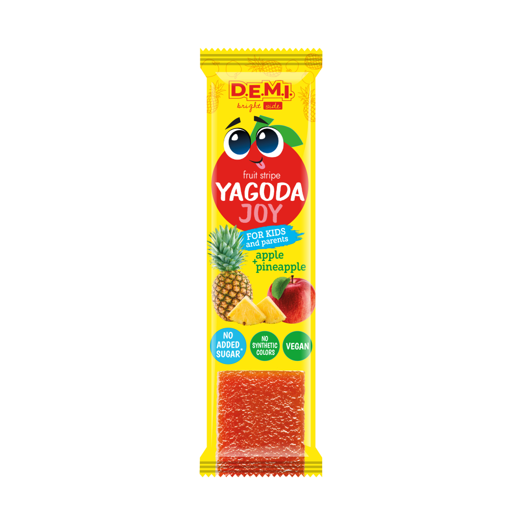 Цукерка Demi Yagoda Joy Пастила фруктова з смаком ананасу 15 г (de.21388) Цукерка Demi Yagoda Joy Пастила фруктова з смаком ананасу 15 г (de.21388)