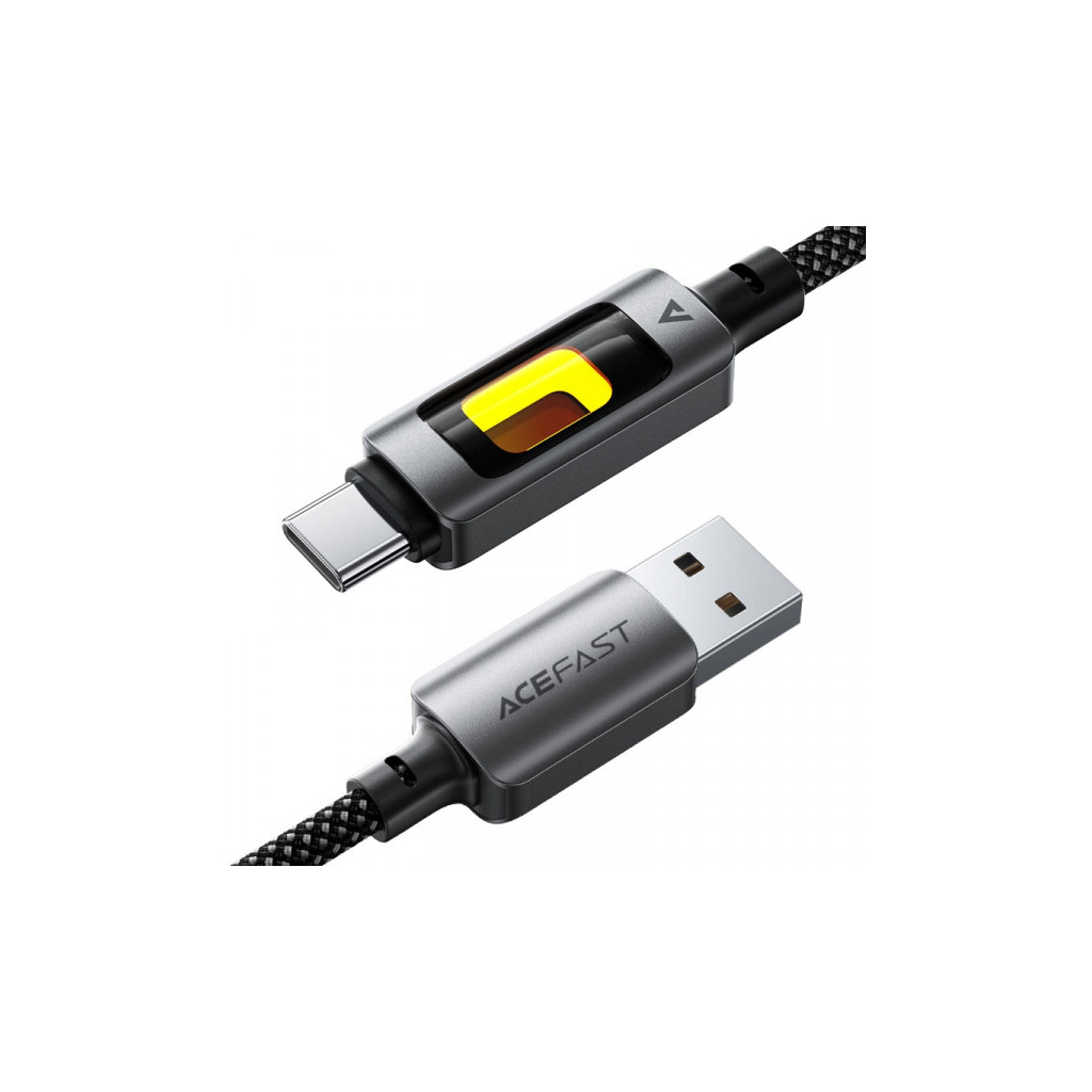 Дата кабель USB 2.0 AM to USB-C 1.2m 60W black Acefast (6974316284673)