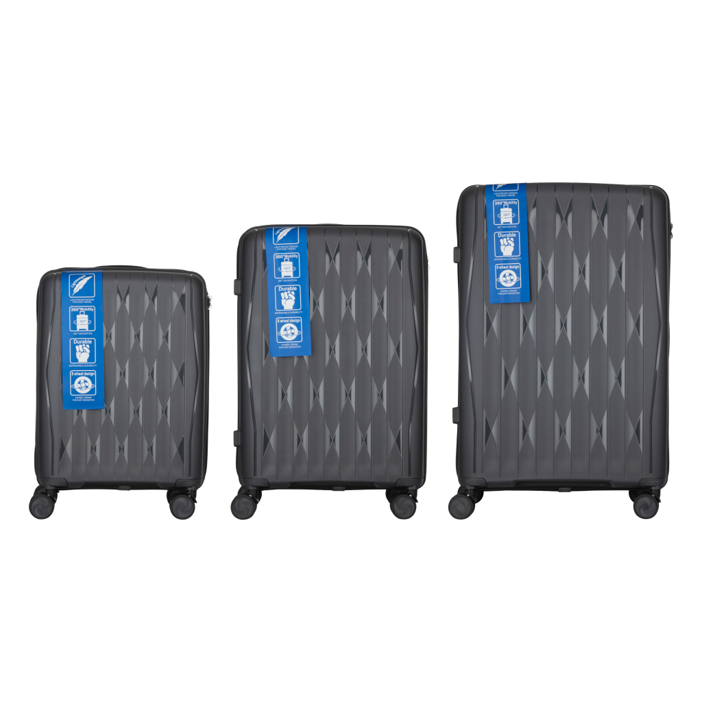 Набір валіз 2E M7979 (L+M+S) темно-сірий (2E-PP-M7979-SET3-DG)