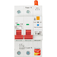 Automatic circuit breaker TUYA 1P+N, Wi-Fi, RS485, 63A (HS084059)