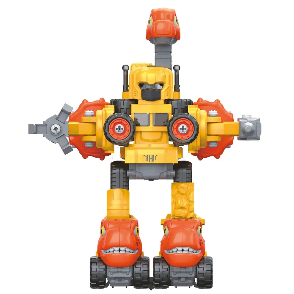 Конструктор Otamanko Машинка-конструктор Трансформер Динозавр 5 в 1 Жовтий/помаранчевий (OTA-131TS)