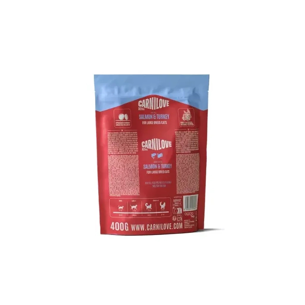 Сухий корм для кішок Carnilove Active Salmon & Turkey Large Breed 400 г (8595602581627)