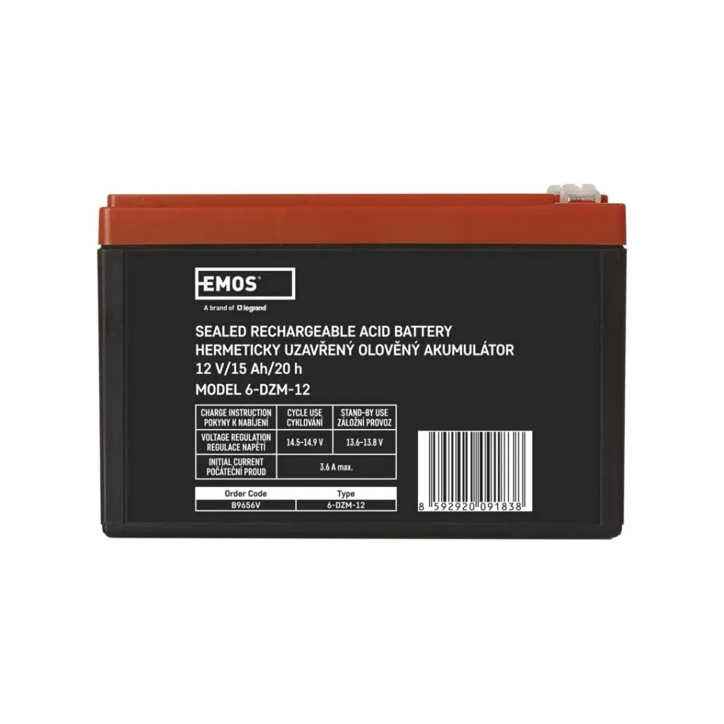 Батарея до ДБЖ EMOS 12V 15Ah (B9656V) Батарея до ДБЖ EMOS 12V 15Ah (B9656V)